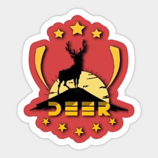 Deer hunting shirt Sticker